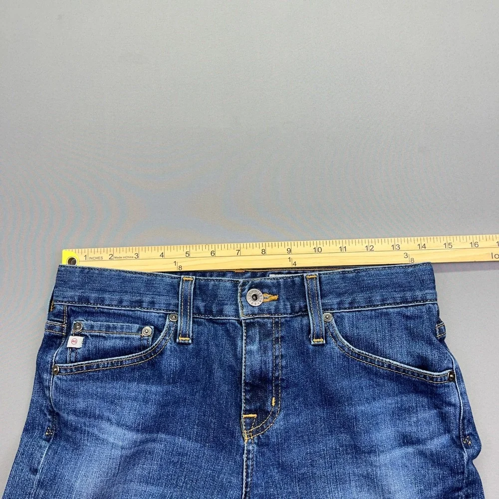 AG Jeans The Ex-Boyfriend Slim Ripped Distressed‎ Denim Jeans Sz 25R Fits 28